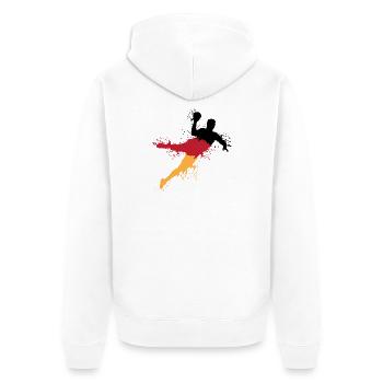 Handballer Handball Team Allemagne Symbole Logo - Veste à capuche bio Premium Unisexe - blanc - Dos - Thijin (182cm)