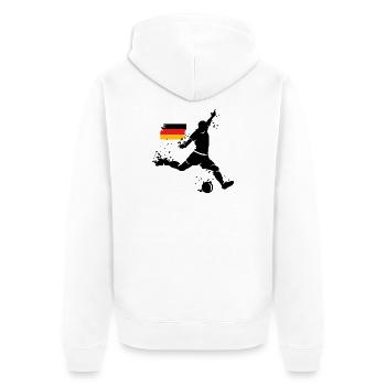 Soccer Germany Player Symbol Explosion Euro - Unisex Premium Organic Zip Hoodie - white - Back - Thijin (182cm)