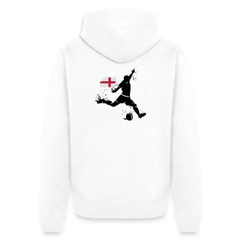 Football England Fan Player Blast icône - Veste à capuche bio Premium Unisexe - blanc - Dos - Thijin (182cm)