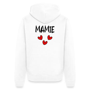MAMIE - Veste à capuche bio Premium Unisexe - blanc - Dos - Thijin (182cm)