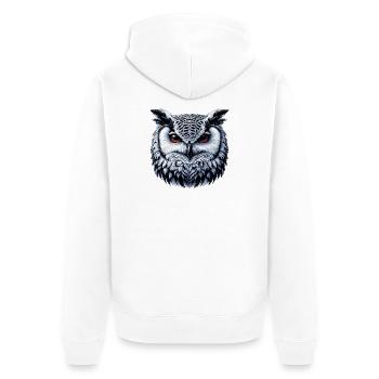 Hibou - Veste à capuche bio Premium Unisexe - blanc - Dos - Thijin (182cm)