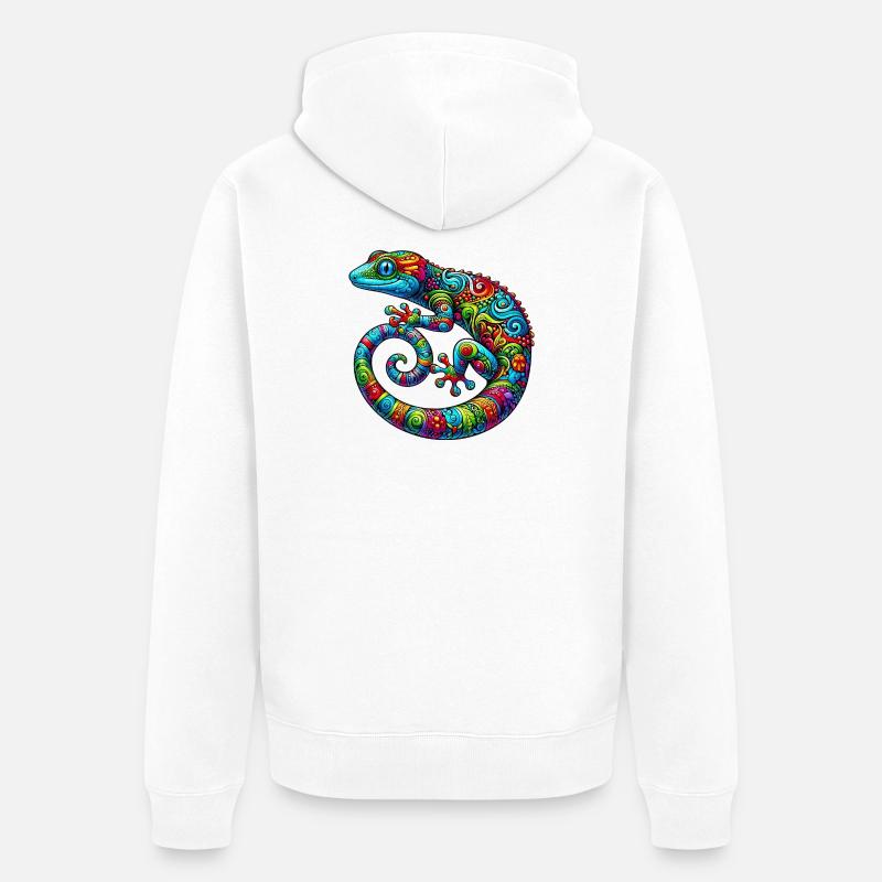 Gecko - Veste à capuche bio Premium Unisexe - blanc