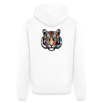 Tigre - Veste à capuche bio Premium Unisexe - blanc - Dos - Thijin (182cm)