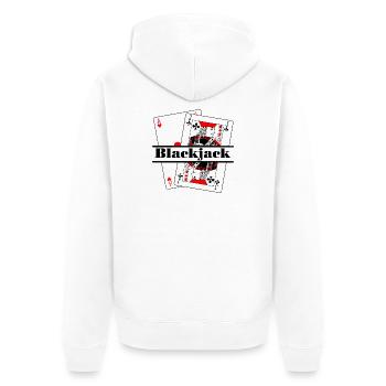 Blackjack BLACKJACK - Veste à capuche bio Premium Unisexe - blanc - Dos - Thijin (182cm)