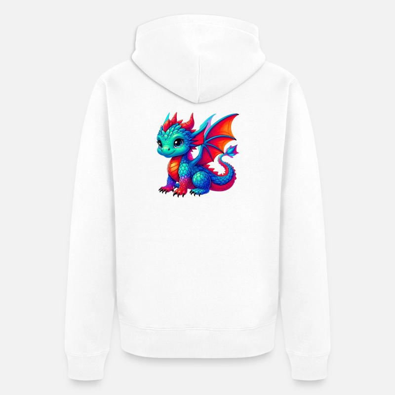 Dragon - Veste à capuche bio Premium Unisexe - blanc