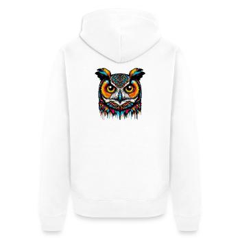 Hibou - Veste à capuche bio Premium Unisexe - blanc - Dos - Thijin (182cm)