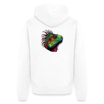 Iguane - Veste à capuche bio Premium Unisexe - blanc - Dos - Thijin (182cm)