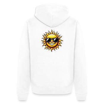 Soleil - Veste à capuche bio Premium Unisexe - blanc - Dos - Thijin (182cm)