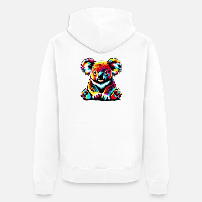Koala - Veste à capuche bio Premium Unisexe - blanc