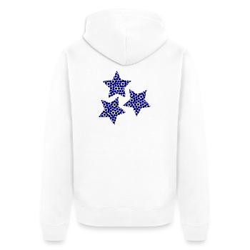 STAR. STARS. FEAST. ANNIVERSARY. CHRISTMAS - Unisex Premium Organic Zip Hoodie - white - Back - Thijin (182cm)