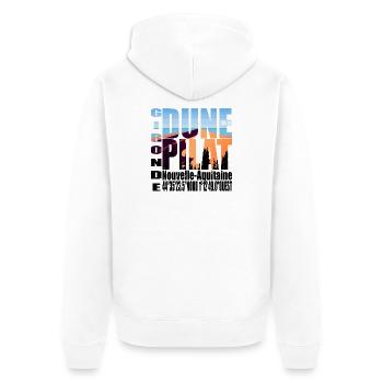 THE DUNE OF PILAT GIRONDE NEW AQUITAINE - Unisex Premium Organic Zip Hoodie - white - Back - Thijin (182cm)