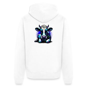 Vache - Veste à capuche bio Premium Unisexe - blanc - Dos - Thijin (182cm)