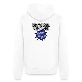 Schlager party, Schlager music, just awesome - Unisex Premium Organic Zip Hoodie - white - Back - Thijin (182cm)