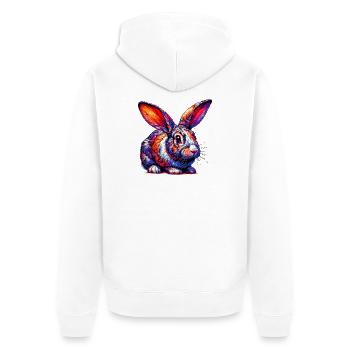 Lapin - Veste à capuche bio Premium Unisexe - blanc - Dos - Thijin (182cm)