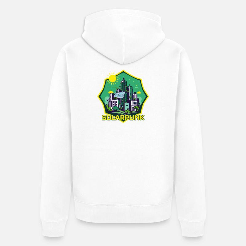 Solarpunk - Veste à capuche bio Premium Unisexe - blanc