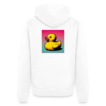 Caneton Canard Canard Canard - Veste à capuche bio Premium Unisexe - blanc - Dos - Thijin (182cm)