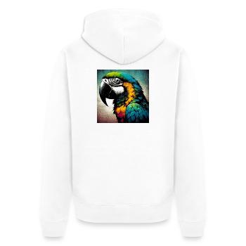 perroquet - Veste à capuche bio Premium Unisexe - blanc - Dos - Thijin (182cm)