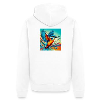 martin-pêcheur - Veste à capuche bio Premium Unisexe - blanc - Dos - Thijin (182cm)