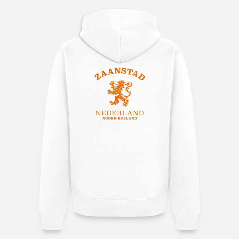 Zaanstad, Pays-Bas, Pays-Bas - Veste à capuche bio Premium Unisexe - blanc