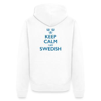 Suédois Suède Schweden - Veste à capuche bio Premium Unisexe - blanc - Dos - Thijin (182cm)