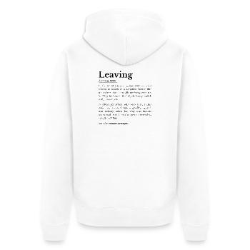 Coworker Leaving: Office Farewell Humor - Unisex Premium Organic Zip Hoodie - white - Back - Thijin (182cm)
