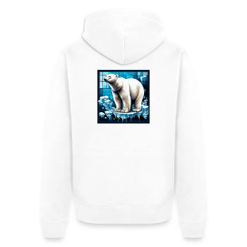 ours blanc - Veste à capuche bio Premium Unisexe - blanc - Dos - Thijin (182cm)