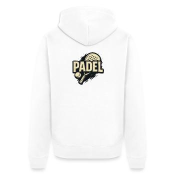 Padel Kraft Logo - Veste à capuche bio Premium Unisexe - blanc - Dos - Thijin (182cm)