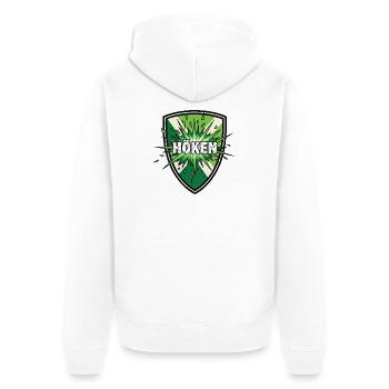 Höken Achterhoek flag - Unisex Premium Organic Zip Hoodie - white - Back - Thijin (182cm)
