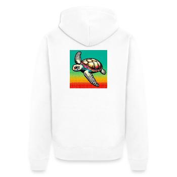 tortue - Veste à capuche bio Premium Unisexe - blanc - Dos - Thijin (182cm)