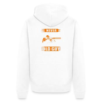 Schützenkönig Pigeon en argile vise Schützenfest - Veste à capuche bio Premium Unisexe - blanc - Dos - Thijin (182cm)