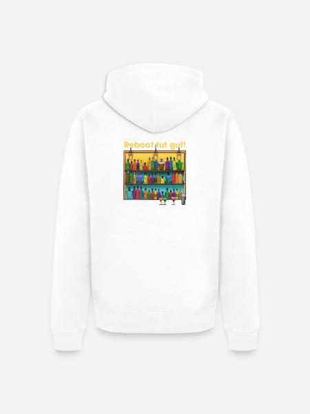 Reboot Barpalette: Bunte Spirituosen - Unisex Premium Bio Zip Hoodie - Weiß