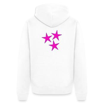 VALENTINE'S DAY. HEART. I LOVE YOU. I LOVE YOU - Unisex Premium Organic Zip Hoodie - white - Back - Thijin (182cm)