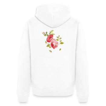 Bouquet de roses - Veste à capuche bio Premium Unisexe - blanc - Dos - Thijin (182cm)