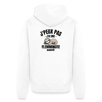 Faulheit, Müdigkeit, Ruhe - Unisex Premium Bio Zip Hoodie - Weiß - Hinten - Thijin (182cm)