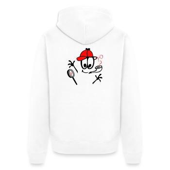Détective au sifflet - Veste à capuche bio Premium Unisexe - blanc - Dos - Thijin (182cm)