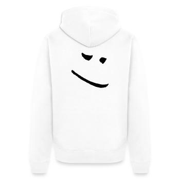 good mood - Unisex Premium Bio Zip Hoodie - Weiß - Hinten - Thijin (182cm)