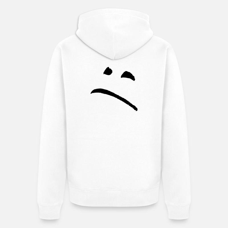 Triste - Veste à capuche bio Premium Unisexe - blanc