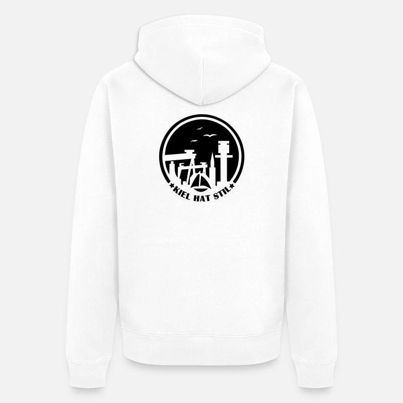 Kiel a du style - Veste à capuche bio Premium Unisexe - blanc