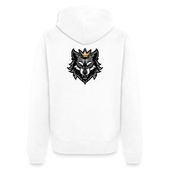 Couronne de tête d’ours - Veste à capuche bio Premium Unisexe - blanc - Dos - Thijin (182cm)