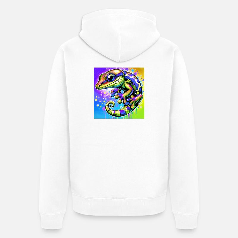 Gecko - Veste à capuche bio Premium Unisexe - blanc