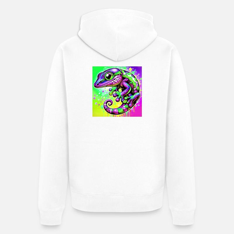 Gecko - Veste à capuche bio Premium Unisexe - blanc