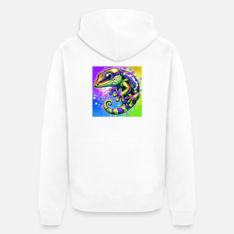 Gecko - Veste à capuche bio Premium Unisexe - blanc