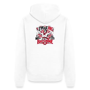 J'Peux Pas J'Ai Bayonne Fêtes Basques - Veste à capuche bio Premium Unisexe - blanc - Dos - Thijin (182cm)
