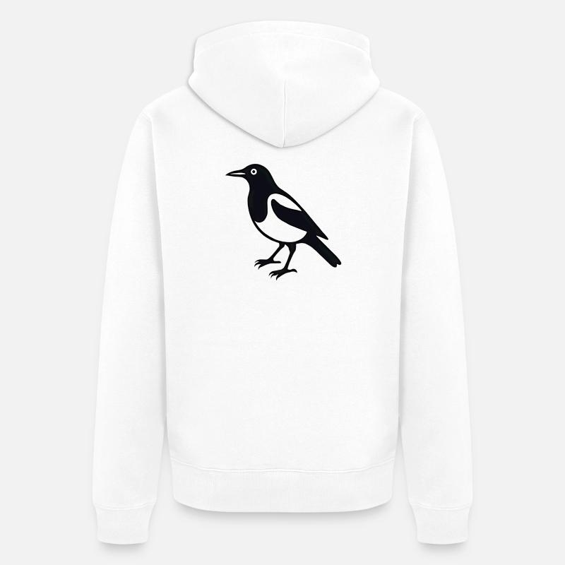 Pie Bird - Veste à capuche bio Premium Unisexe - blanc
