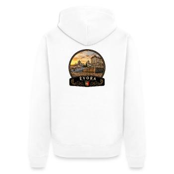 Evora Portugal Altstadt Urlaub Europa Atlantik - Unisex Premium Bio Zip Hoodie - Weiß - Hinten - Thijin (182cm)
