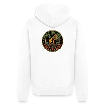 Lion Reggae Soil - Veste à capuche bio Premium Unisexe - blanc - Dos - Thijin (182cm)
