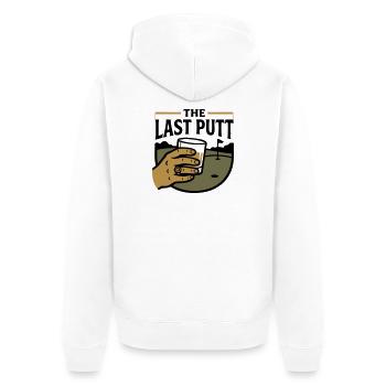 The Last Putt Whiskey Hand Golfclub Golf - Unisex Premium Bio Zip Hoodie - Weiß - Hinten - Thijin (182cm)