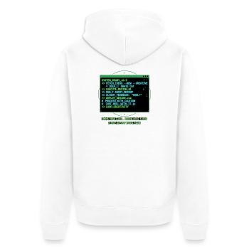 Code Skate Cat - Unisex Premium Organic Zip Hoodie - white - Back - Thijin (182cm)