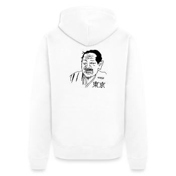 Manga japanischer Manga Tokyo  - Unisex Premium Bio Zip Hoodie - Weiß - Hinten - Thijin (182cm)