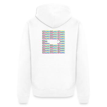 Signe du zodiaque Scorpion - Veste à capuche bio Premium Unisexe - blanc - Dos - Thijin (182cm)